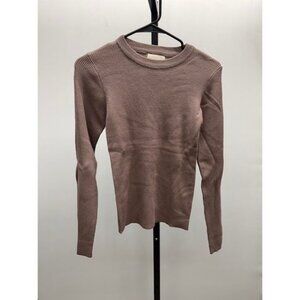 Becool Brown Ribbed Sweater